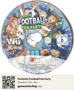 Fantastic Football Fan Party Nintendo Wii, PAL disc