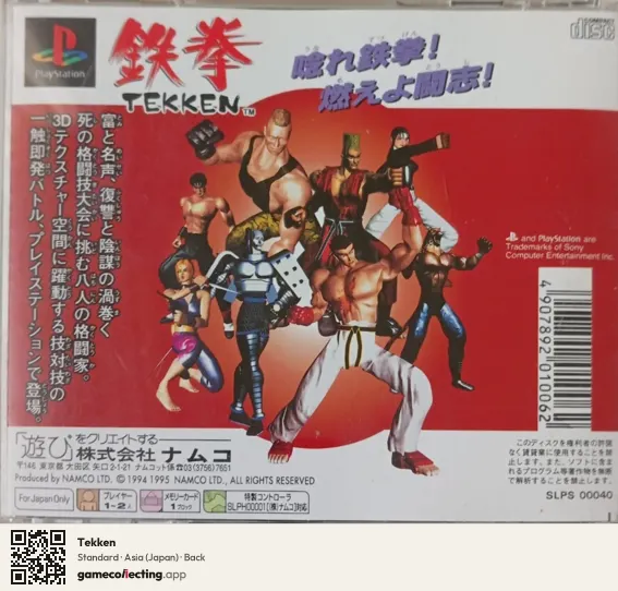 Tekken PlayStation, Japan box back