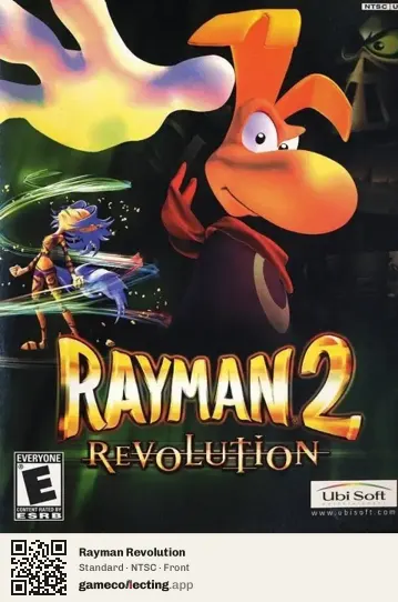 Rayman Revolution PlayStation 2, NTSC box front