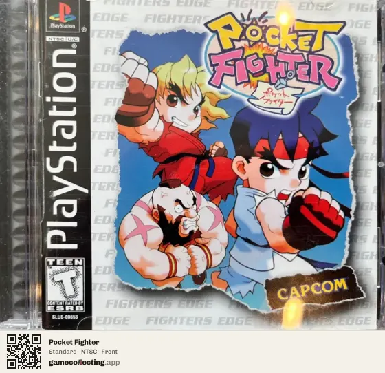 Pocket Fighter PlayStation, NTSC box front