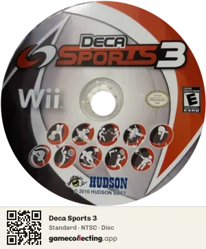 Deca Sports 3 Nintendo Wii, NTSC disc