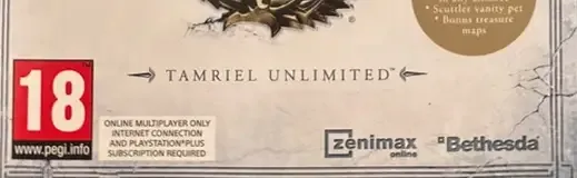 The Elder Scrolls Online: Tamriel Unlimited, the USK square on its front