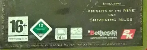BioShock / The Elder Scrolls IV: Oblivion, the PEGI square on its front