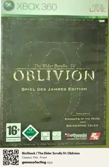 BioShock / The Elder Scrolls IV: Oblivion Xbox 360, PAL box front
