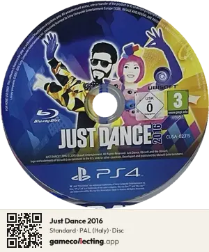 Just Dance 2016 PlayStation 4, PAL disc