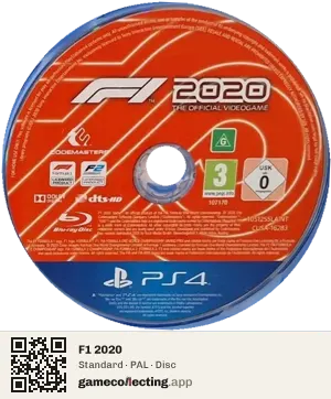 F1 2020 PlayStation 4, PAL disc