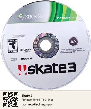 Skate 3 Xbox 360, NTSC disc