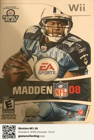 Madden NFL 08 Nintendo Wii, Canada box front
