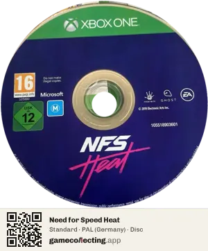 Need for Speed Heat Xbox One, PAL disc