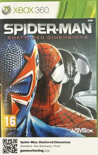 Spider-Man: Shattered Dimensions Xbox 360, Germany box front