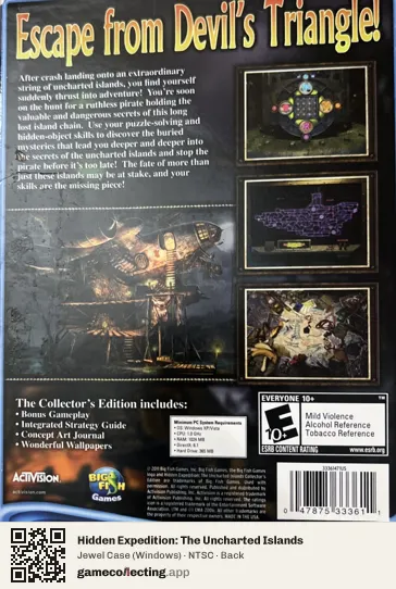 Hidden Expedition: The Uncharted Islands Computer, NTSC box back