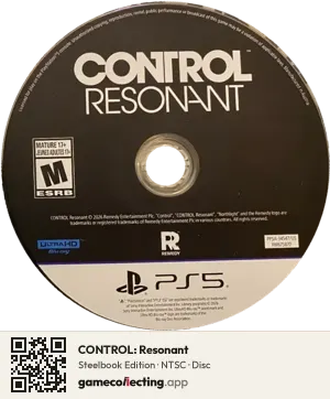 CONTROL: Resonant PlayStation 5, NTSC disc