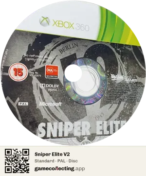 Sniper Elite V2 Xbox 360, PAL disc