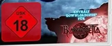 Bayonetta 2, the USK square on its front