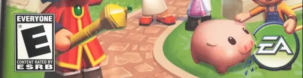 MySims Kingdom, the ESRB box on its front