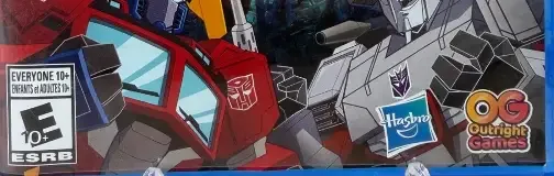 Transformers: Battlegrounds, the ESRB box on its front