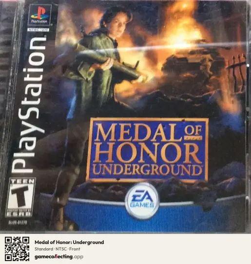 Medal of Honor: Underground PlayStation, NTSC box front