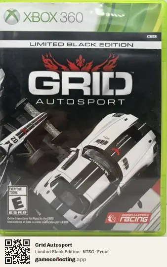 Grid Autosport Xbox 360, NTSC box front