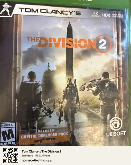 Tom Clancy's The Division 2 Xbox One, NTSC box front