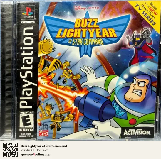 Buzz Lightyear of Star Command PlayStation, NTSC box front