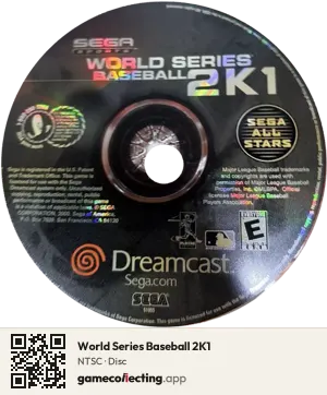 World Series Baseball 2K1 Sega Dreamcast, NTSC disc