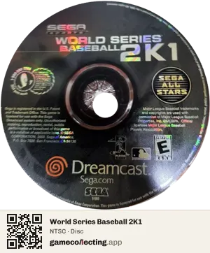 World Series Baseball 2K1 Sega Dreamcast, NTSC disc