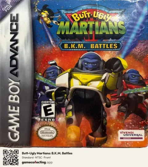 Butt-Ugly Martians: B.K.M. Battles Game Boy Advance, NTSC box front