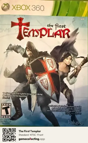 The First Templar Xbox 360, NTSC box front