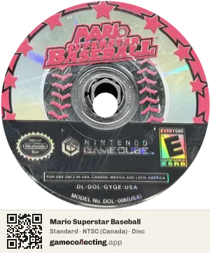 Mario Superstar Baseball Nintendo GameCube, NTSC disc