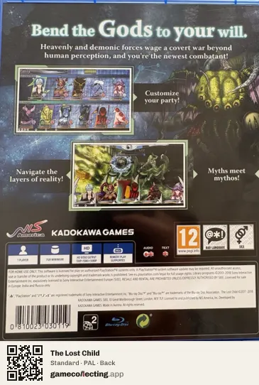 The Lost Child PlayStation 4, PAL box back