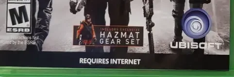 Tom Clancy's The Division, the ESRB box on its front