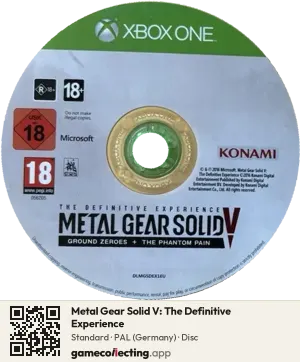 Metal Gear Solid V: The Definitive Experience Xbox One, PAL disc