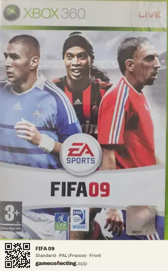 FIFA 09 Xbox 360, France box front