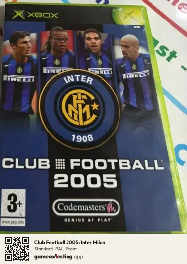 Club Football 2005: Inter Milan Xbox, PAL box front