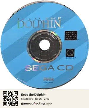 Ecco the Dolphin Sega Mega-CD / Sega CD, NTSC disc