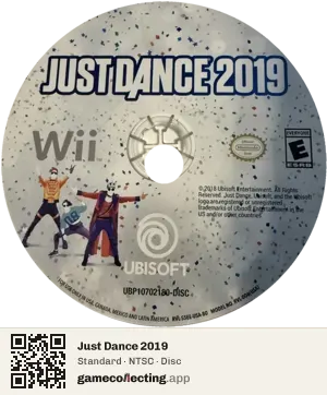 Just Dance 2019 Nintendo Wii, NTSC disc