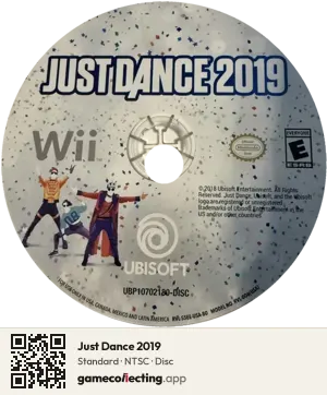Just Dance 2019 Nintendo Wii, NTSC disc