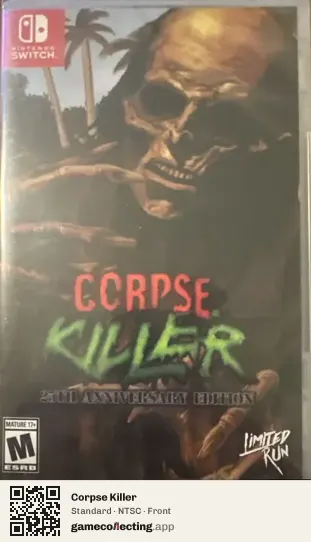 Corpse Killer Nintendo Switch, NTSC box front