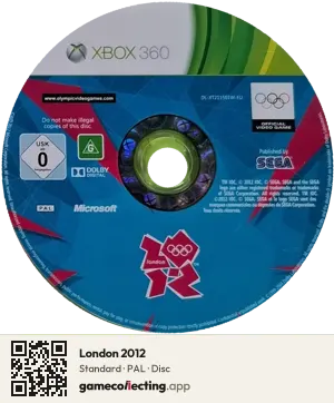 London 2012 Xbox 360, PAL disc