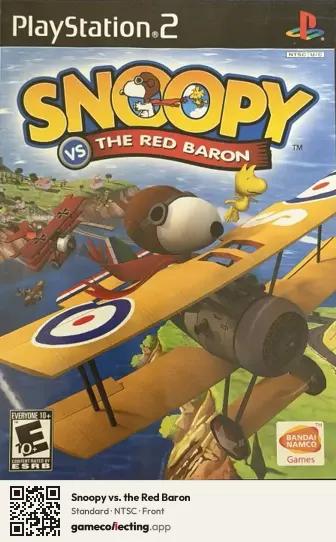 Snoopy vs. the Red Baron PlayStation 2, NTSC box front