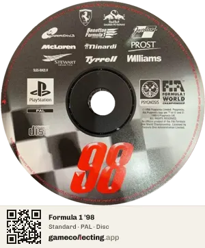 Formula 1 '98 PlayStation, PAL disc