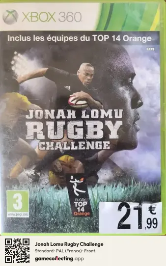 Jonah Lomu Rugby Challenge Xbox 360, France box front