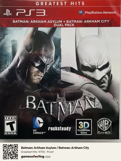 Batman: Arkham Asylum / Batman: Arkham City PlayStation 3, NTSC box front