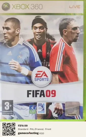 FIFA 09 Xbox 360, France box front