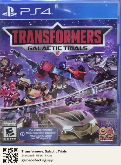 Transformers: Galactic Trials PlayStation 4, NTSC box front