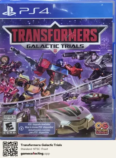 Transformers: Galactic Trials PlayStation 4, NTSC box front