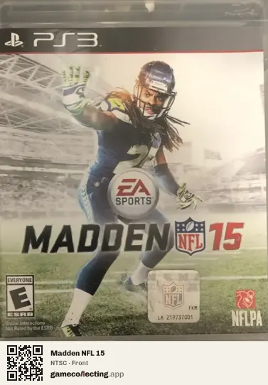 Madden NFL 15 PlayStation 3, NTSC box front
