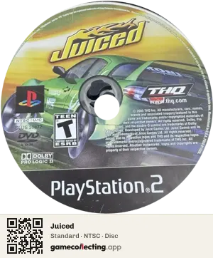 Juiced PlayStation 2, NTSC disc