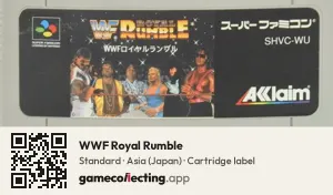 WWF Royal Rumble Super Nintendo Entertainment System, Asia cartridge label