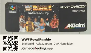 WWF Royal Rumble Super Nintendo Entertainment System, Asia cartridge label